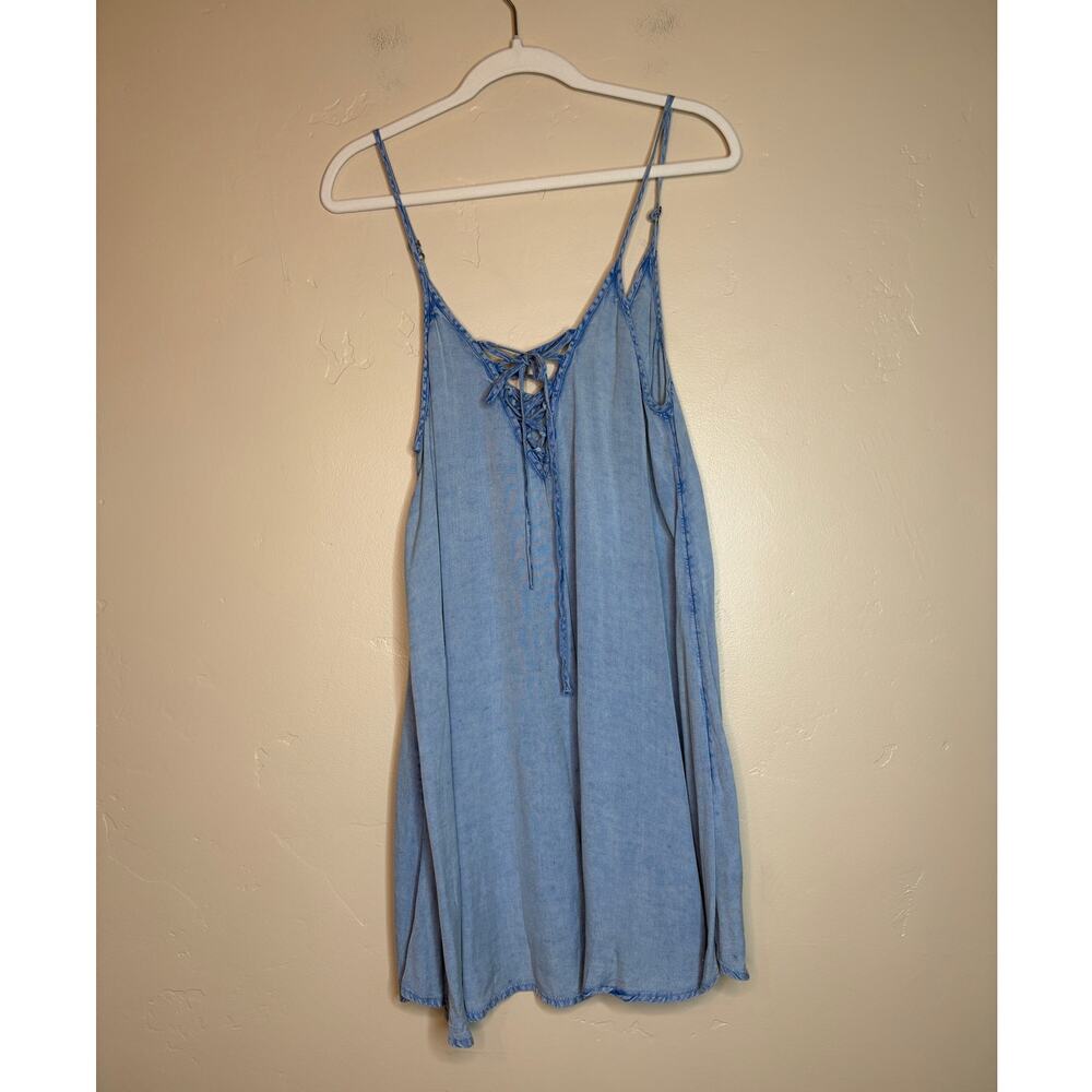 NWT Roxy Softly Love Strappy Soft Denim Dress Large